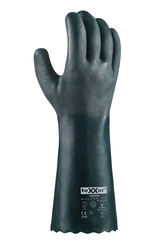 teXXor® Chemikalienschutz-Handschuhe PVC GRÜN grün