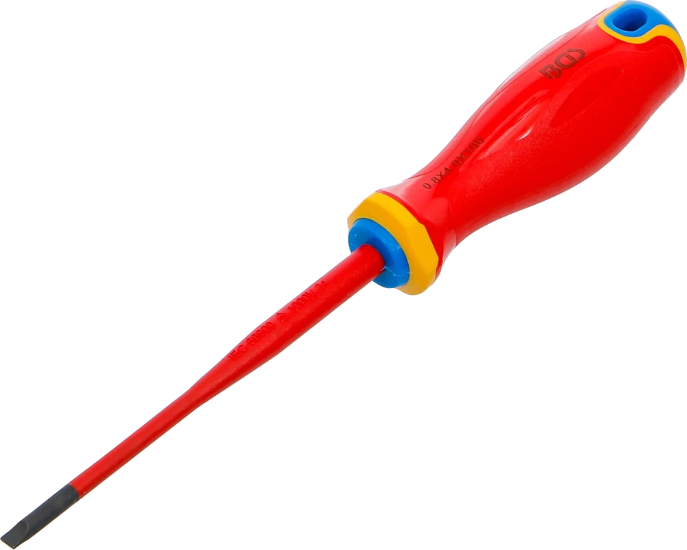 VDE-Schraubendreher, extra dünne Spitze, Schlitz 4,0 mm