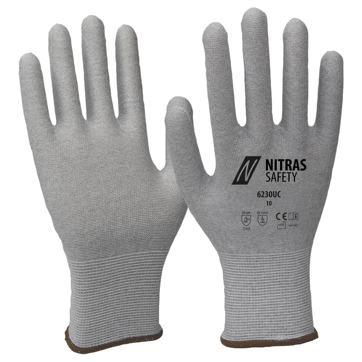 Antistatikhandschuhe Nylon-Carbon-Strick