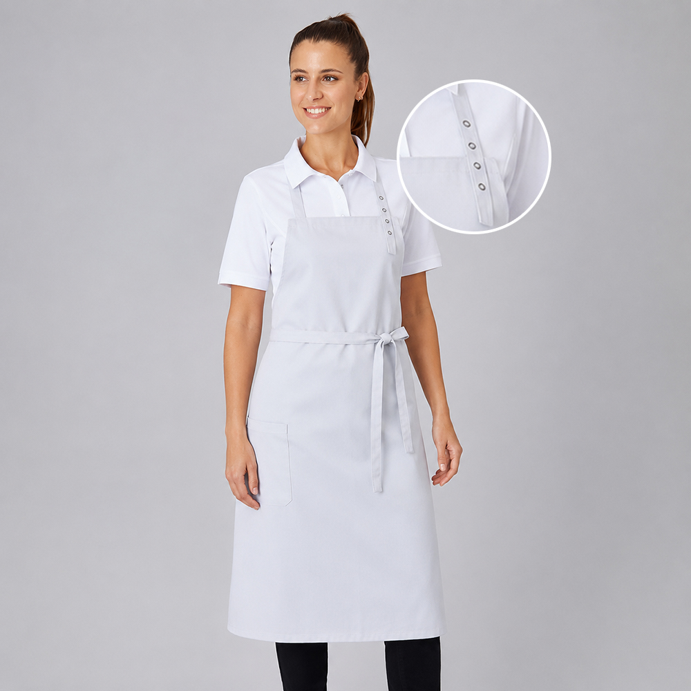 Latzschürze B 80 x L 100 cm weiß - B-Ware