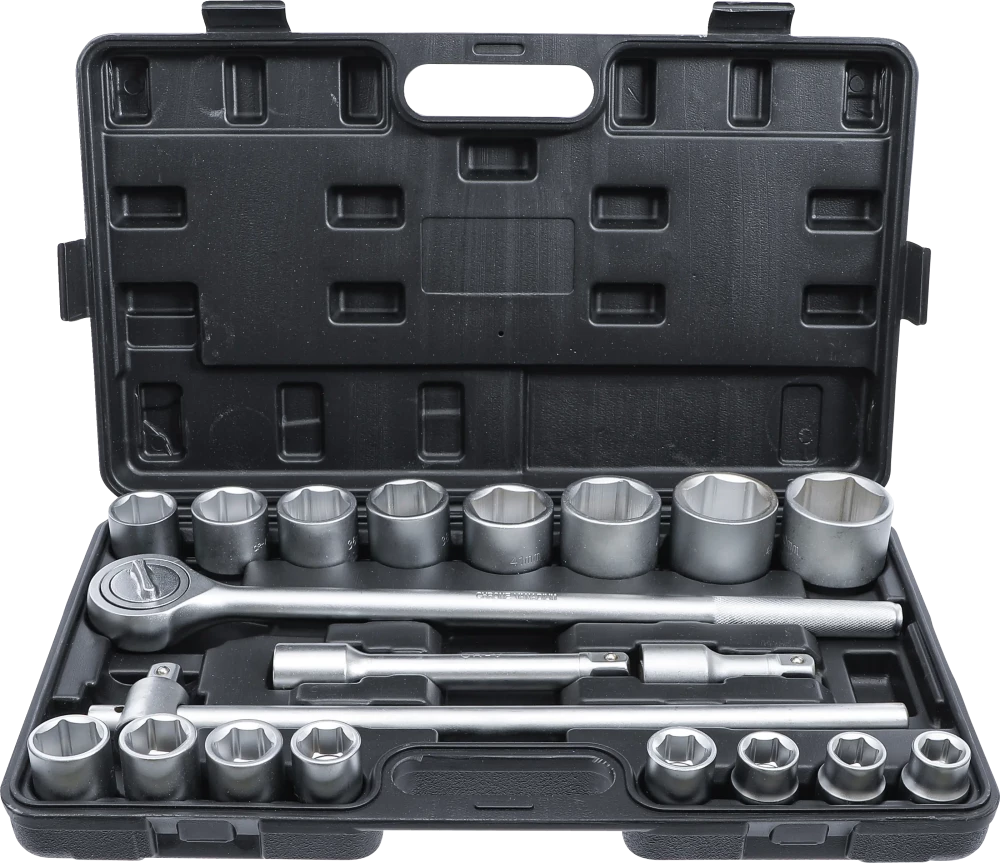Steckschlüssel-Satz, Antrieb 20 mm (3/4"), SW 19 - 50 mm, 20-tlg.