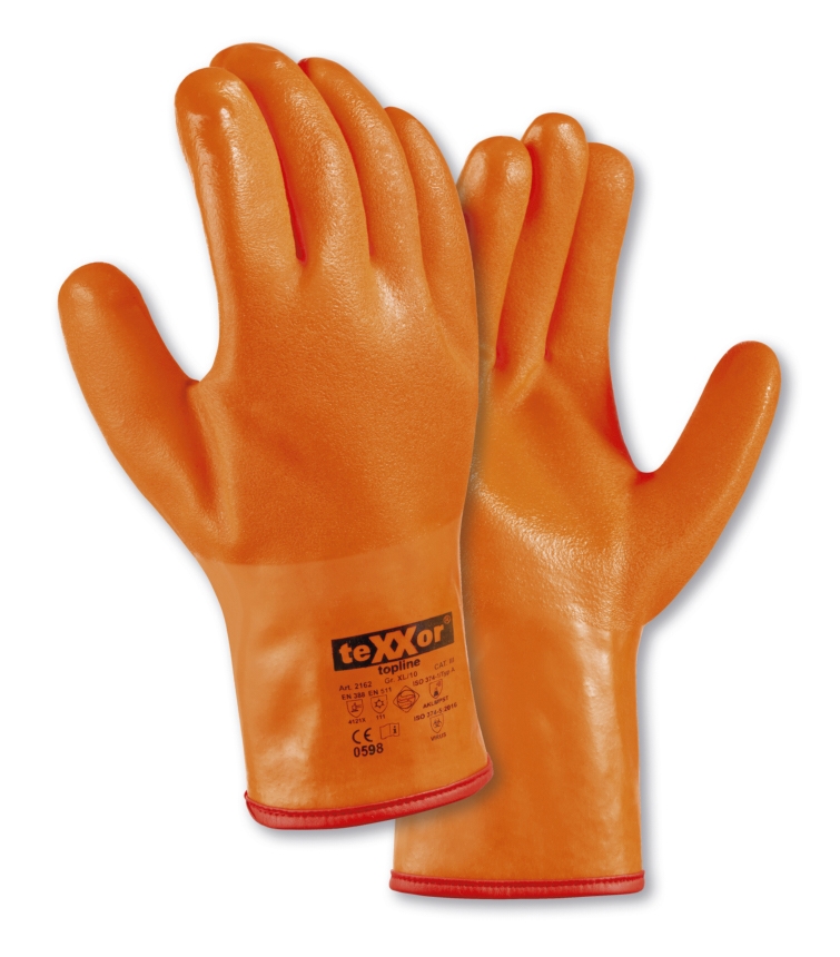 teXXor® Winterhandschuhe PVC leuchtorange