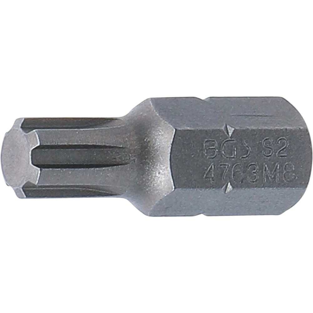 Bit, Länge 30 mm, Antrieb Außensechskant 10 mm (3/8"), Keil-Profil (für RIBE) M8