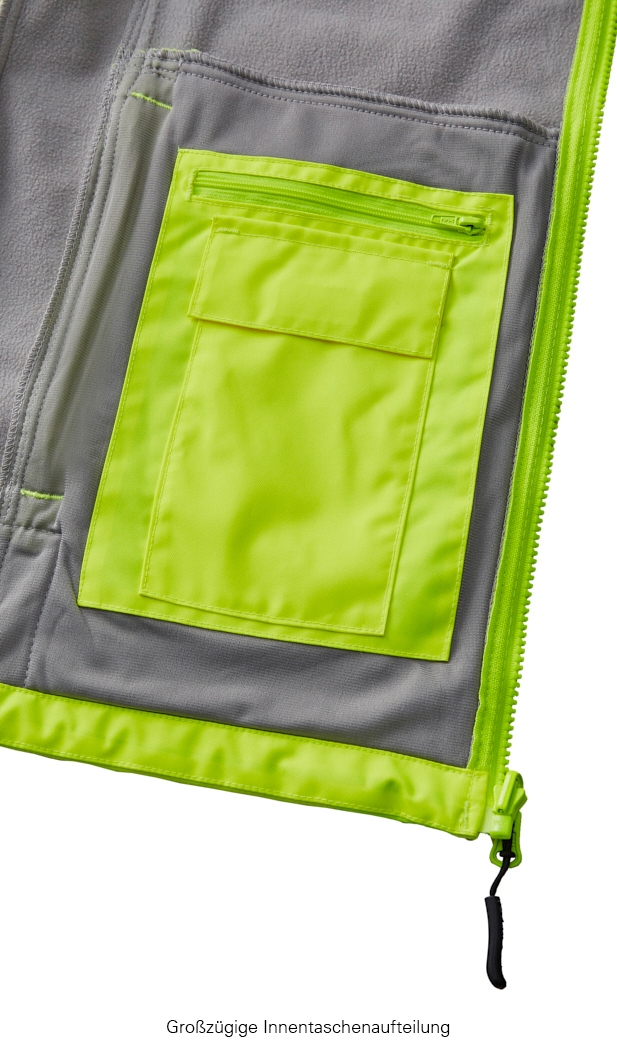 4PROTECT® Warnschutz-Softshelljacke TYLER leuchtgelb