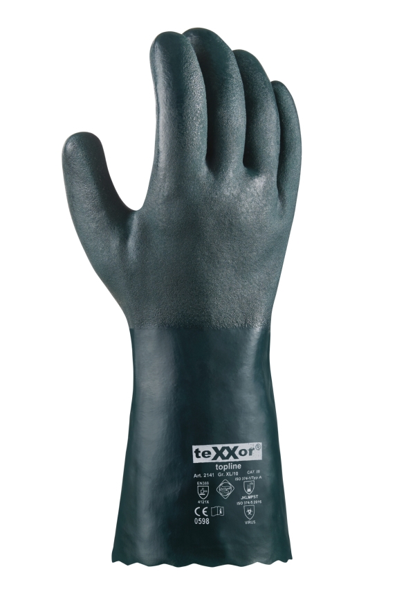 teXXor® Chemikalienschutz-Handschuhe PVC GRÜN grün