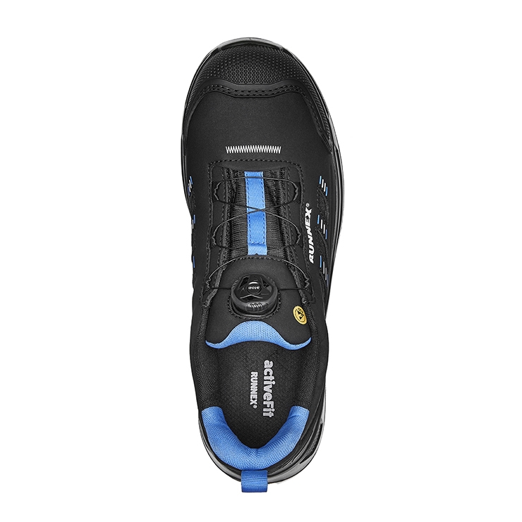 RUNNEX® S1PS-ESD-Sicherheitshalbschuhe atop ActionStar schwarz/blau