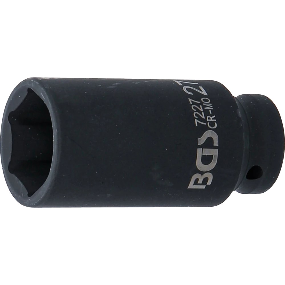 Kraft-Steckschlüssel-Einsatz Sechskant, tief, Antrieb Innenvierkant 12,5 mm (1/2"), SW 27 mm