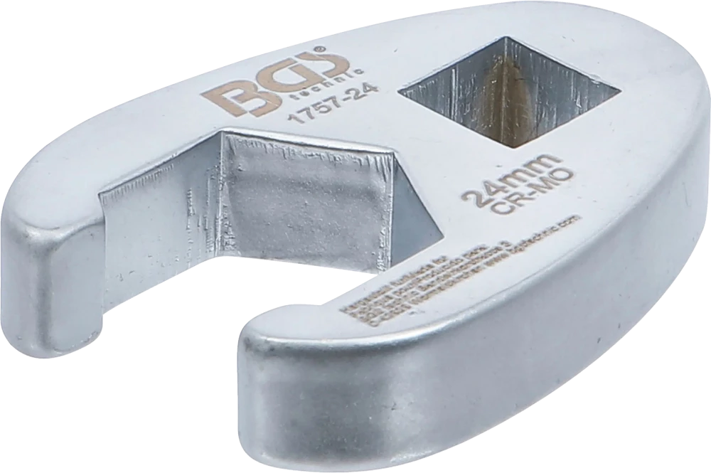 Hahnenfußschlüssel, Antrieb Innenvierkant 12,5 mm (1/2"), SW 24 mm