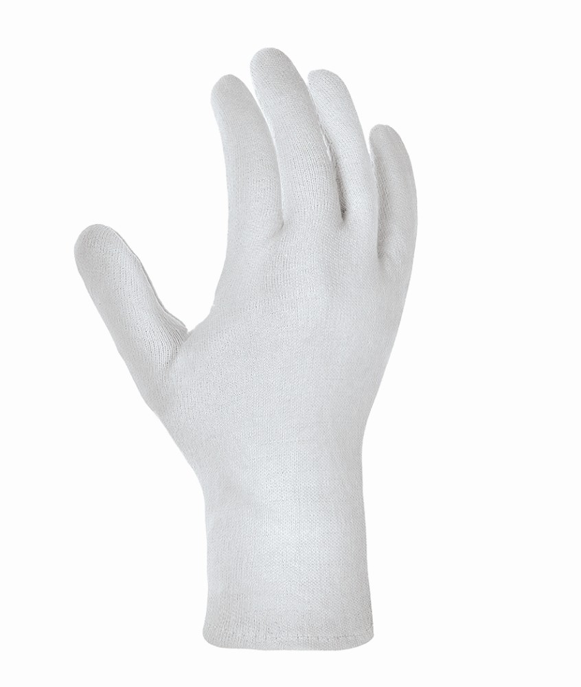 teXXor® Baumwolltrikot-Handschuhe MITTELSCHWER ohne Schichtel weiß gebleicht