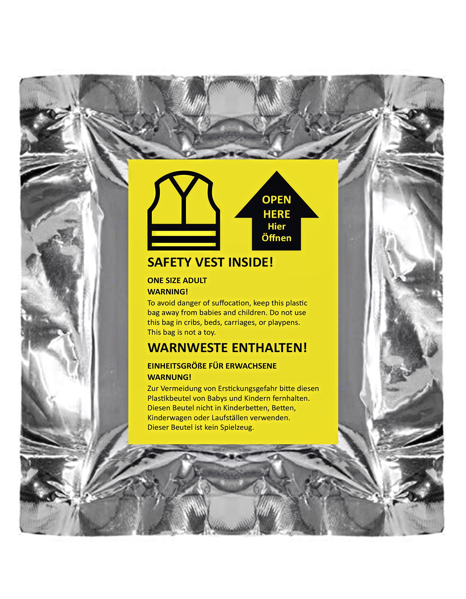 Weste – Safety Vest in mini vacuum packaging “Bottrop”