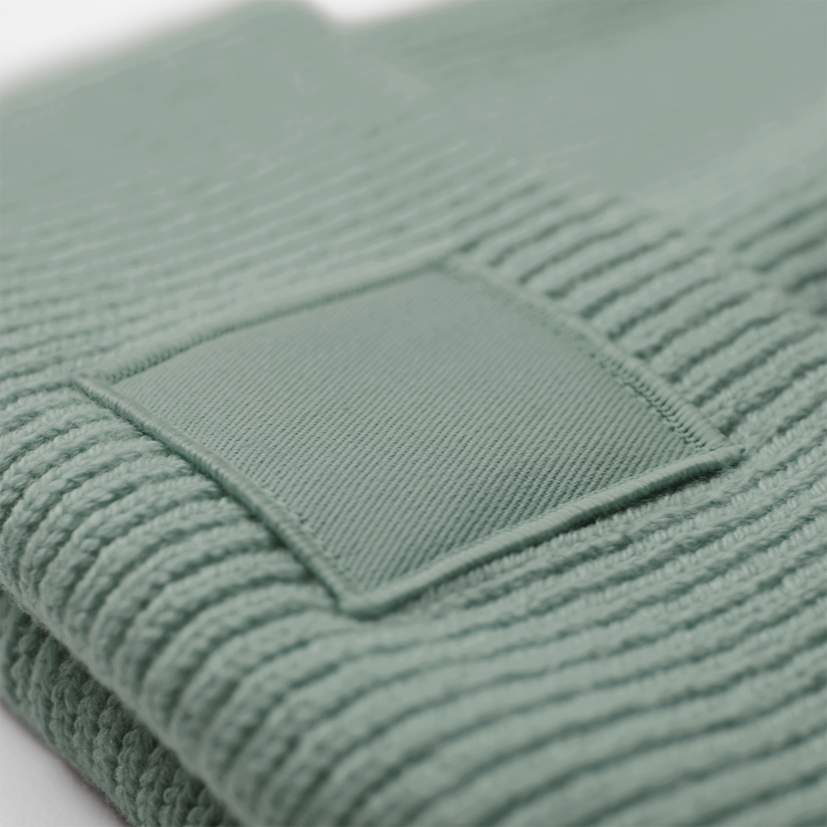 Deep Cuffed Tonal Patch Beanie