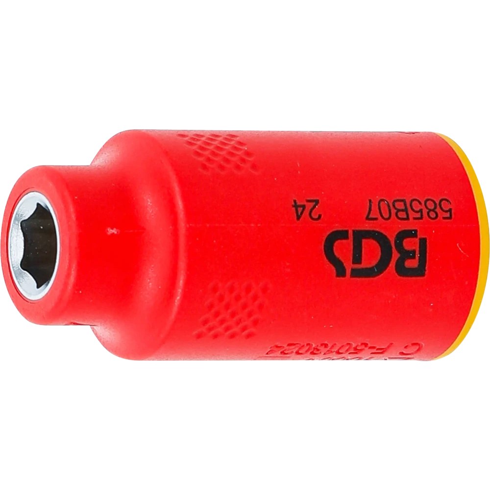 VDE-Steckschlüssel-Einsatz Sechskant, Antrieb Innenvierkant 10 mm (3/8"), SW 7 mm
