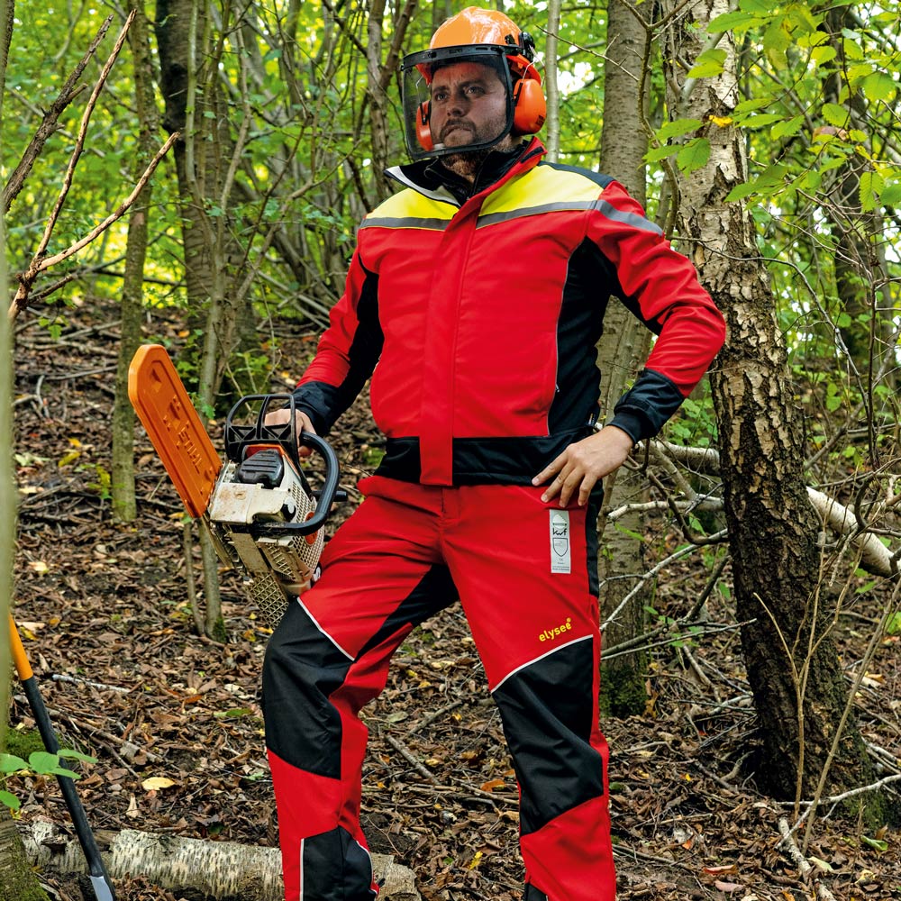 Orange Waldarbeiter-Helmset