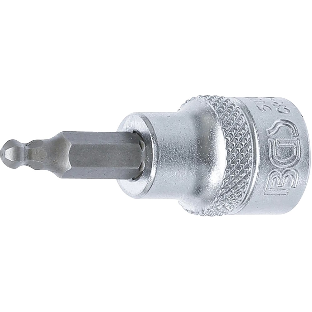 Bit-Einsatz, Antrieb Innenvierkant 10 mm (3/8"), Innensechskant mit Kugelkopf 4 mm