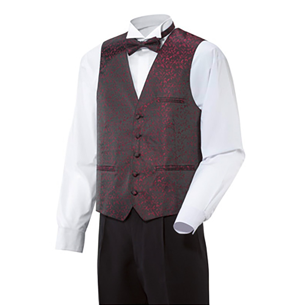 Damen Weste Floral bordeaux