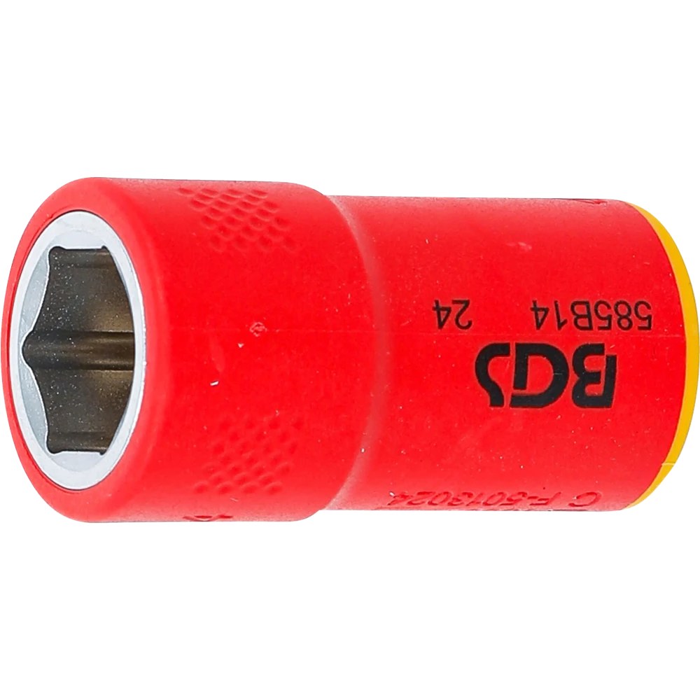 VDE-Steckschlüssel-Einsatz Sechskant, Antrieb Innenvierkant 10 mm (3/8"), SW 14 mm