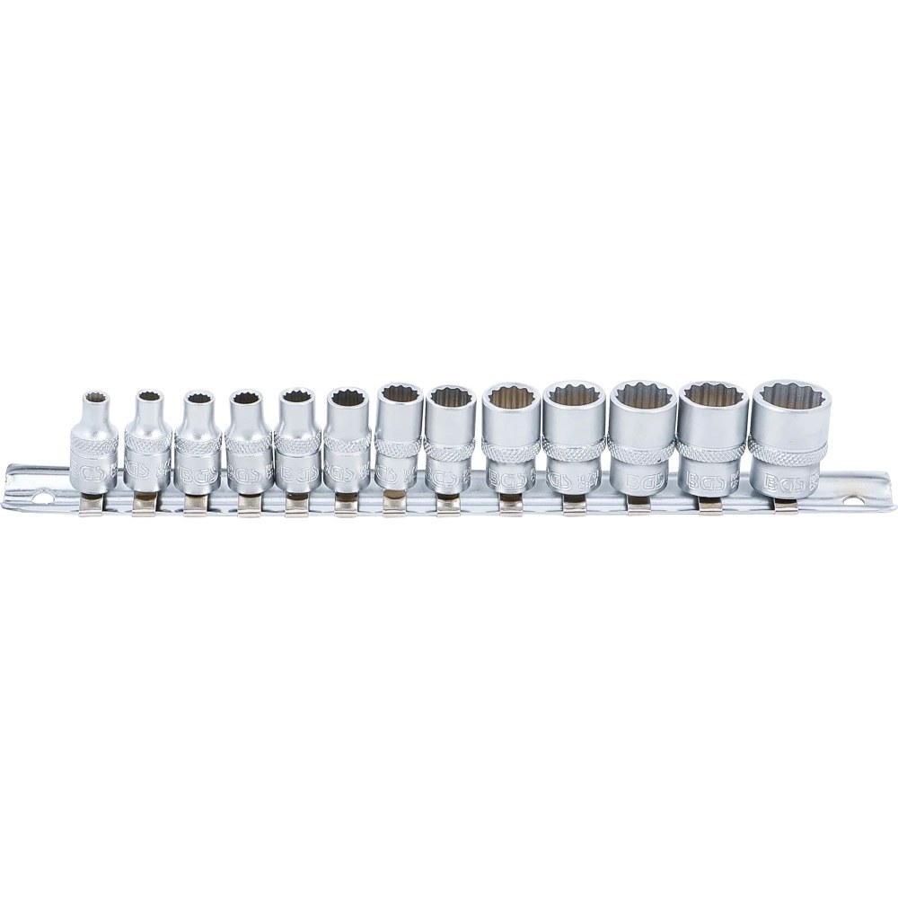Steckschlüssel-Einsatz-Satz Zwölfkant, Antrieb Innenvierkant 6,3 mm (1/4"), SW 4 - 14 mm, 13-tlg.