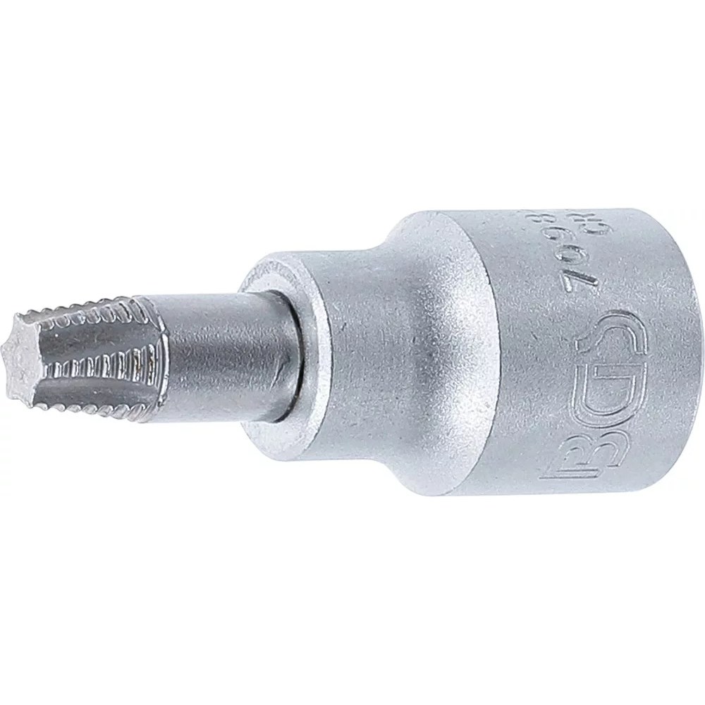 Schraubenausdreher-Bit-Einsatz, Antrieb Innenvierkant 10 mm (3/8"), für defektes T-Profil (für Torx) T40