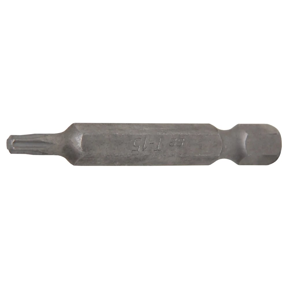 Bit, Länge 50 mm, Antrieb Außensechskant 6,3 mm (1/4"), T-Profil (für Torx) T15