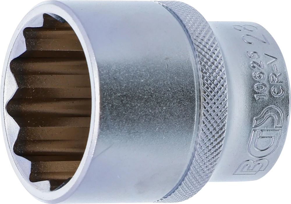 Steckschlüssel-Einsatz Zwölfkant, Antrieb Innenvierkant 12,5 mm (1/2"), SW 28 mm