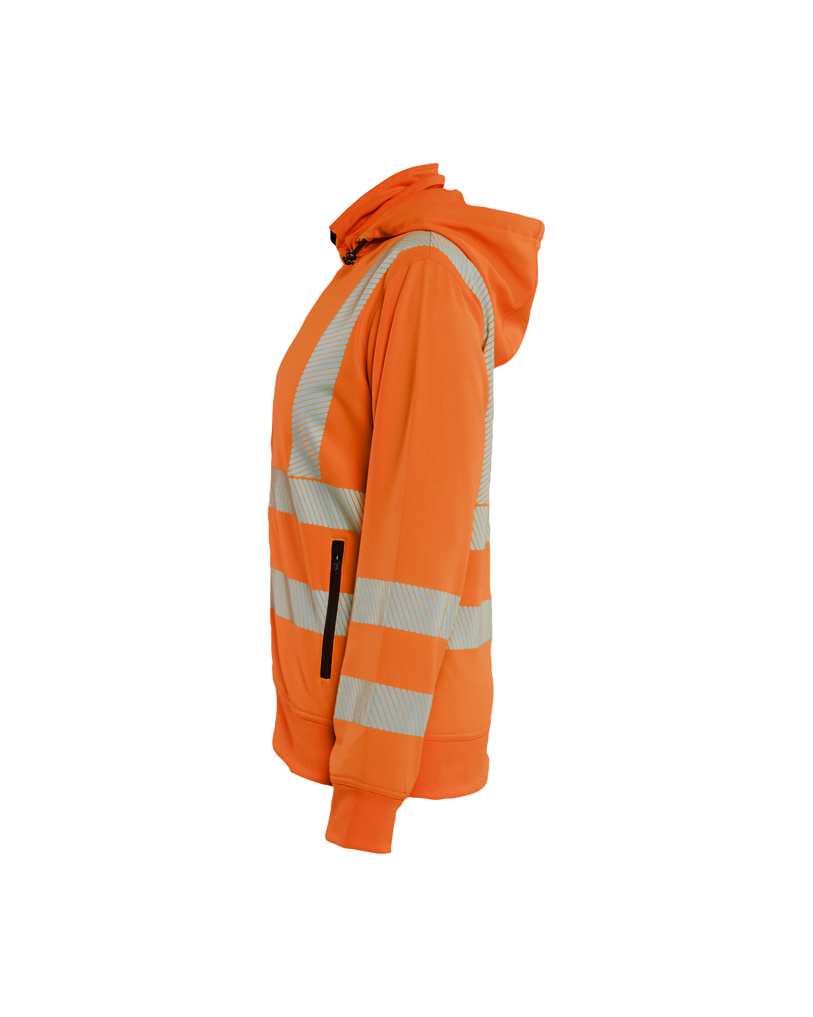 Damen High Vis Sweatjacke mit abnehmbarer Kapuze