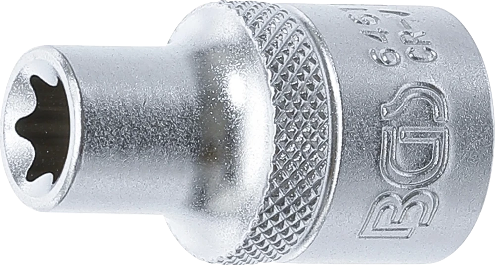 Steckschlüssel-Einsatz E-Profil, Antrieb Innenvierkant 12,5 mm (1/2"), SW E11