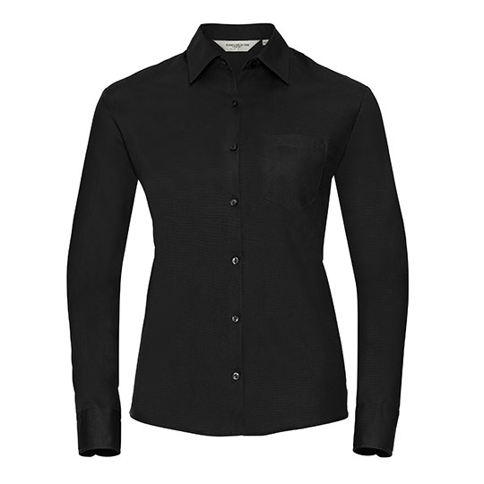 Bluse – Ladies' Long Sleeve Classic Pure Cotton Poplin Shirt