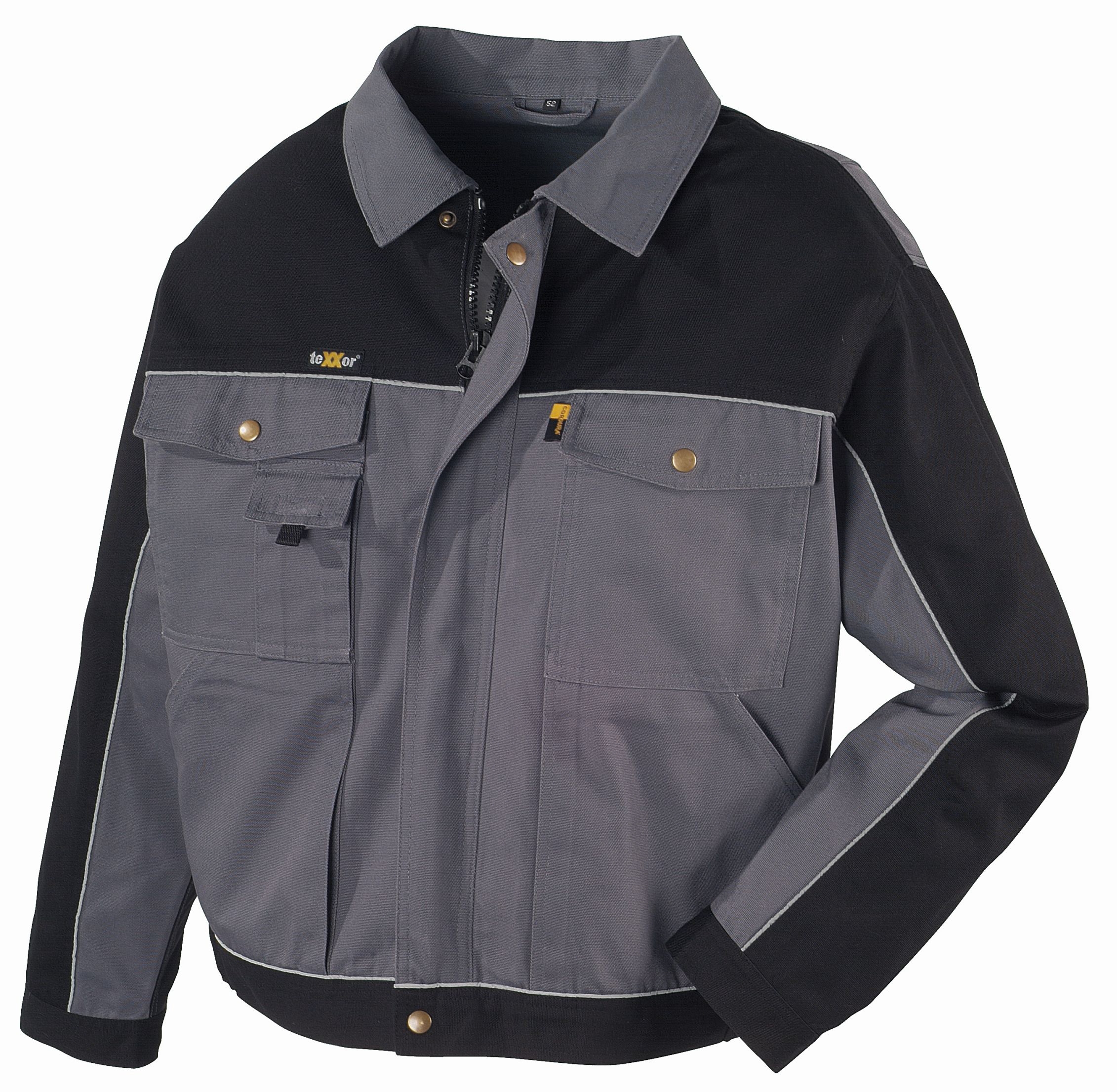 teXXor® Canvas (320 g/m²) Bundjacke RIO grau/schwarz