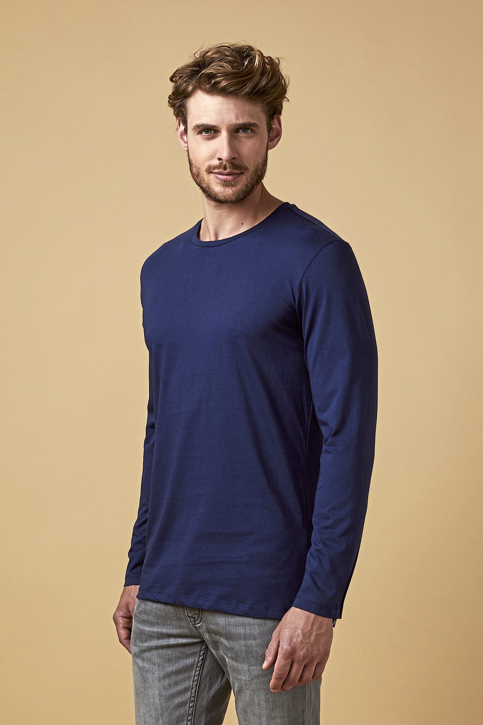 Men´s Roundneck T-Shirt Long Sleeve