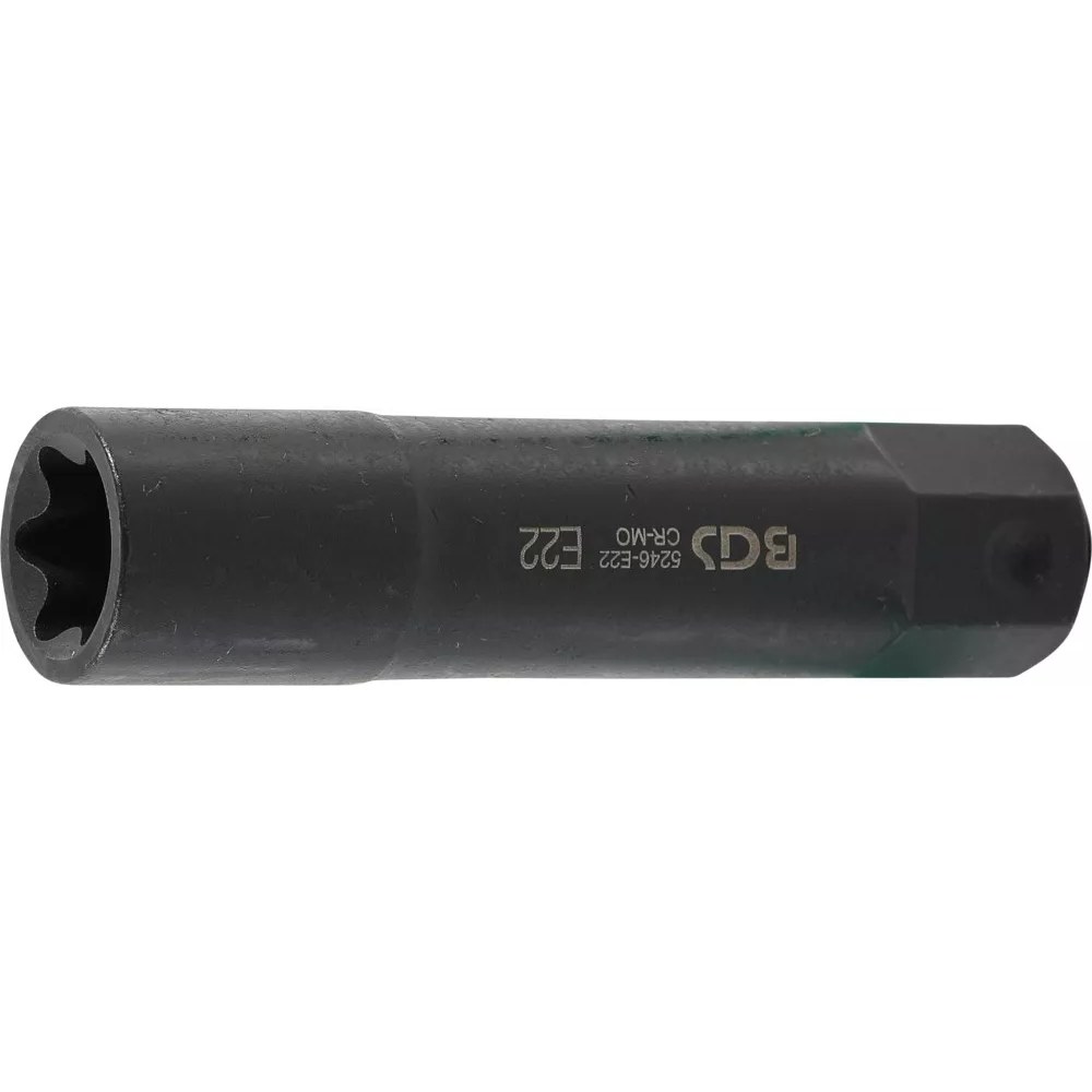 Steckschlüssel-Einsatz E-Profil, extra lang, Antrieb Außensechskant 22 mm, SW E22