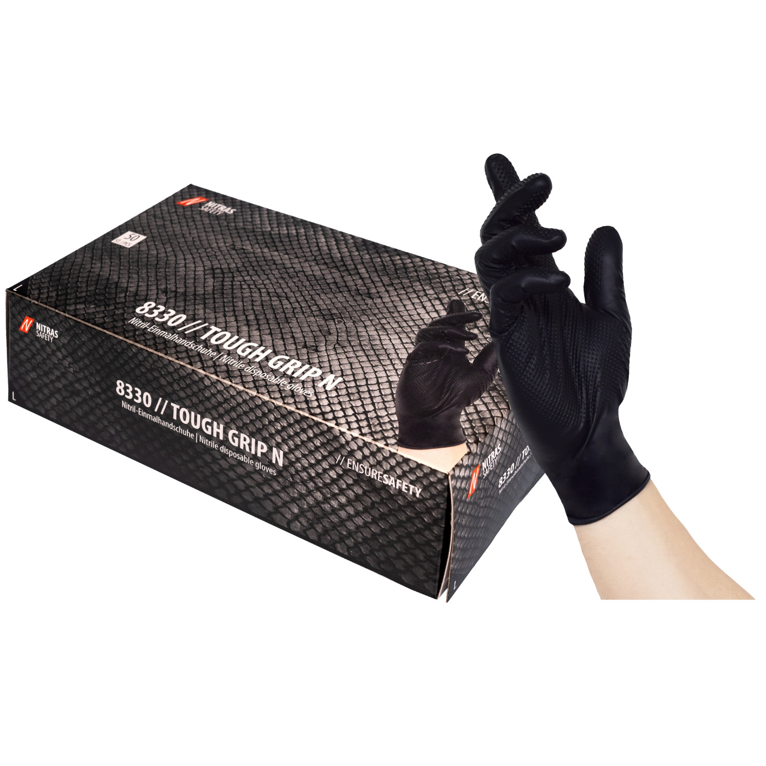 Handschuh TOUGH GRIP N Nitril-Einmalhandschuhe