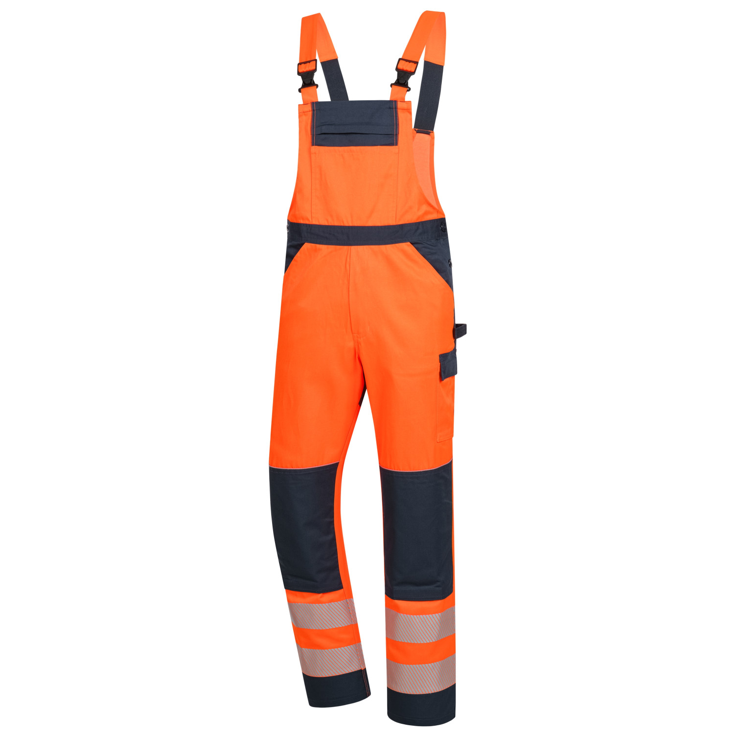 Warn-Latzhose MOTION TEX VIZ neonorange / marineblau