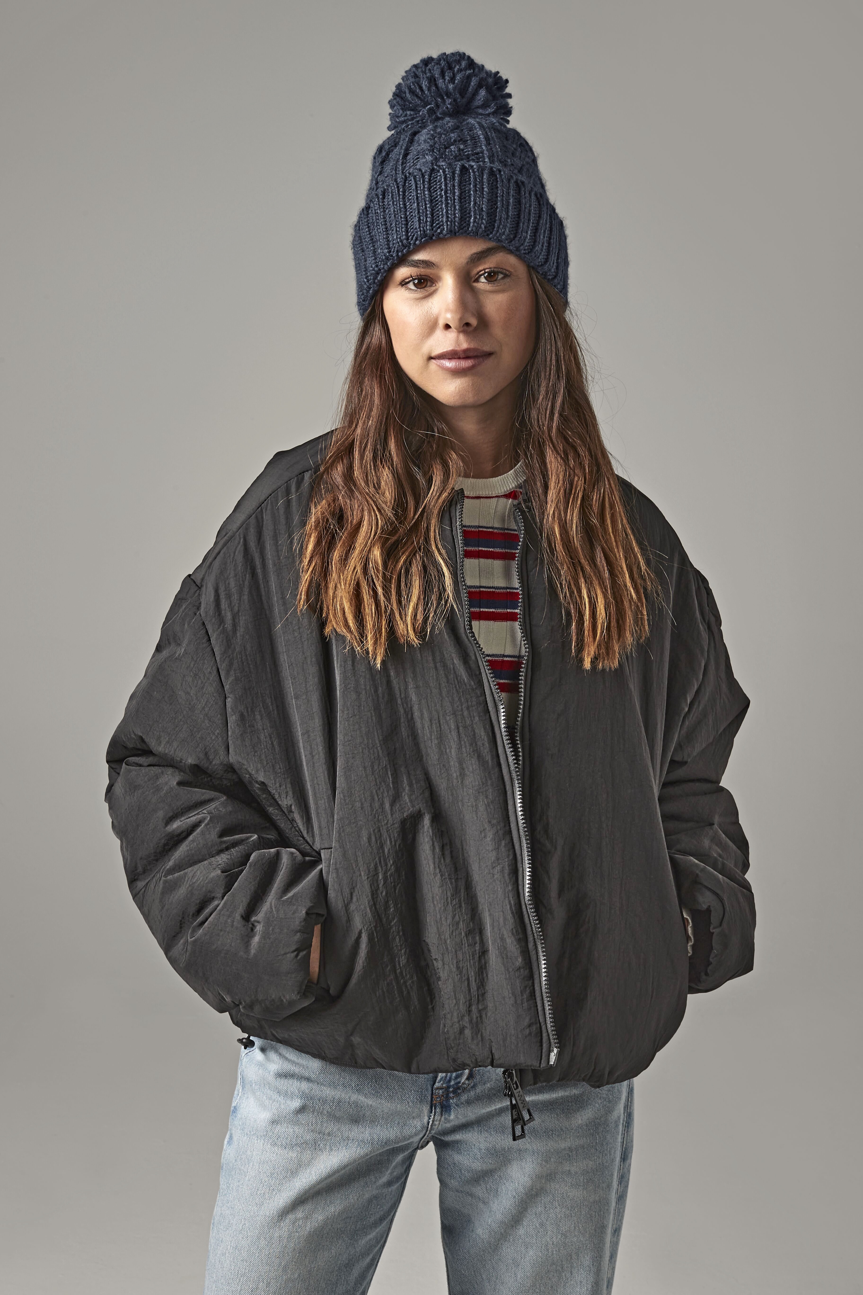 Cable Knit Melange Beanie