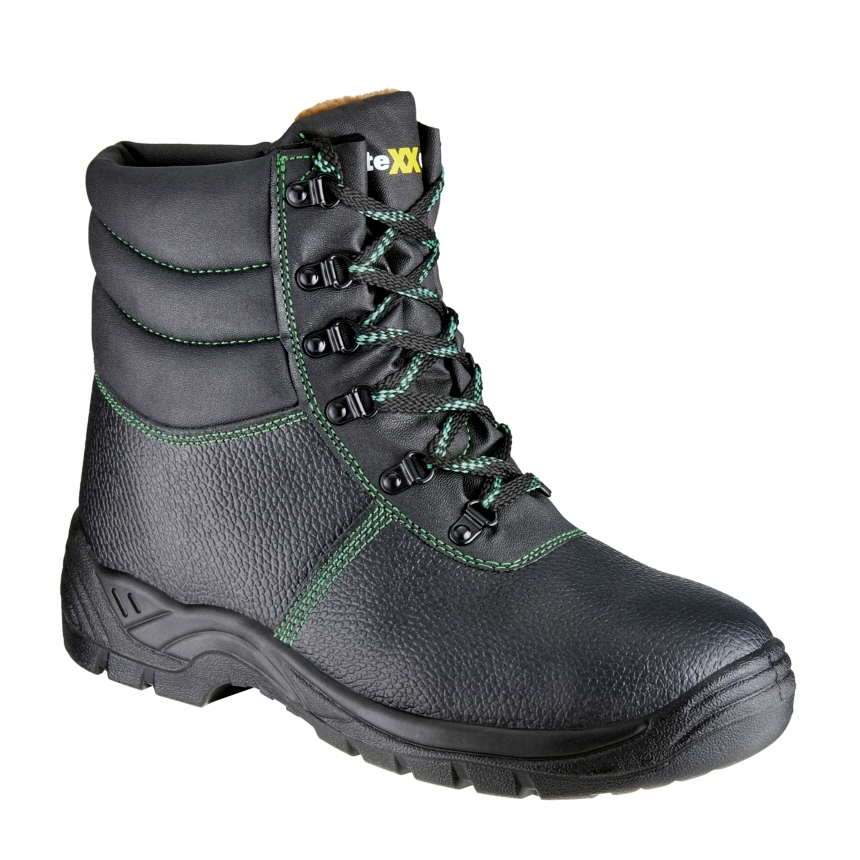 teXXor® S3-Winterschnürstiefel RANGER schwarz/grün