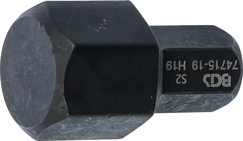 Kraft-Bit, Länge 35 mm, Antrieb Außensechskant 12,5 mm (1/2"), Innensechskant 19 mm