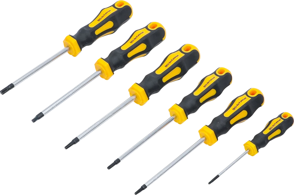 Schraubendreher-Satz, T-Profil (für Torx) T10 - T30, 6-tlg.