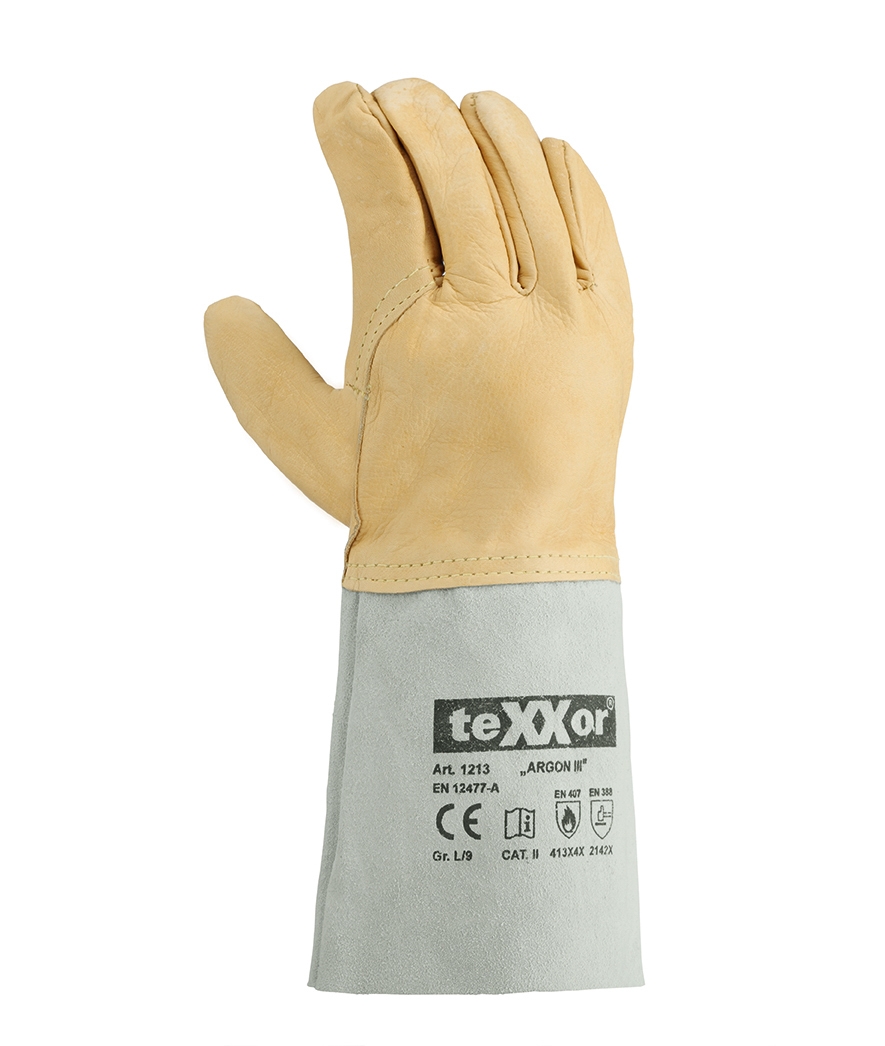 teXXor® Schweißerhandschuhe ARGON III beige