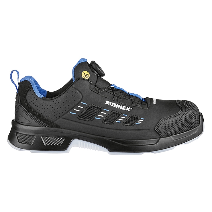 RUNNEX® S1PS-ESD-Sicherheitshalbschuhe atop ActionStar schwarz/blau