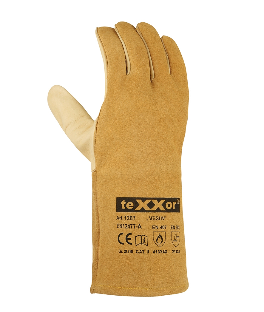 teXXor® Schweißerhandschuhe VESUV beige