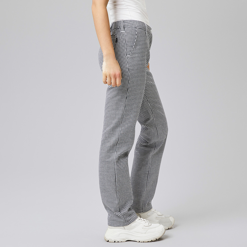 Damen 5-Pocket Hose, pepita