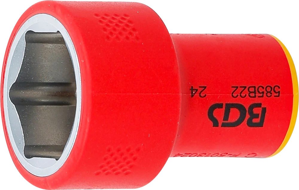 VDE-Steckschlüssel-Einsatz Sechskant, Antrieb Innenvierkant 10 mm (3/8"), SW 22 mm