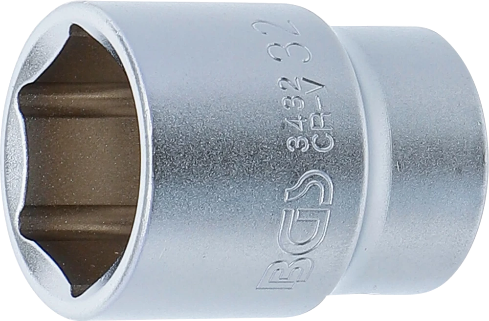 Steckschlüssel-Einsatz Sechskant, Antrieb Innenvierkant 20 mm (3/4"), SW 32 mm