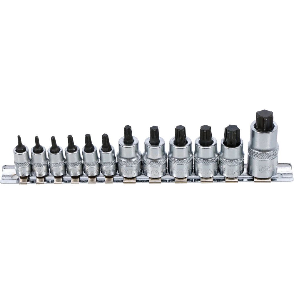 Bit-Einsatz-Satz, extra kurz, T-Profil (für Torx) T8 - T60, 12-tlg.