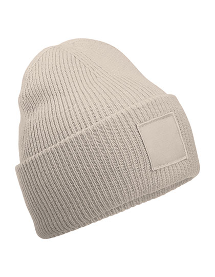Deep Cuffed Tonal Patch Beanie