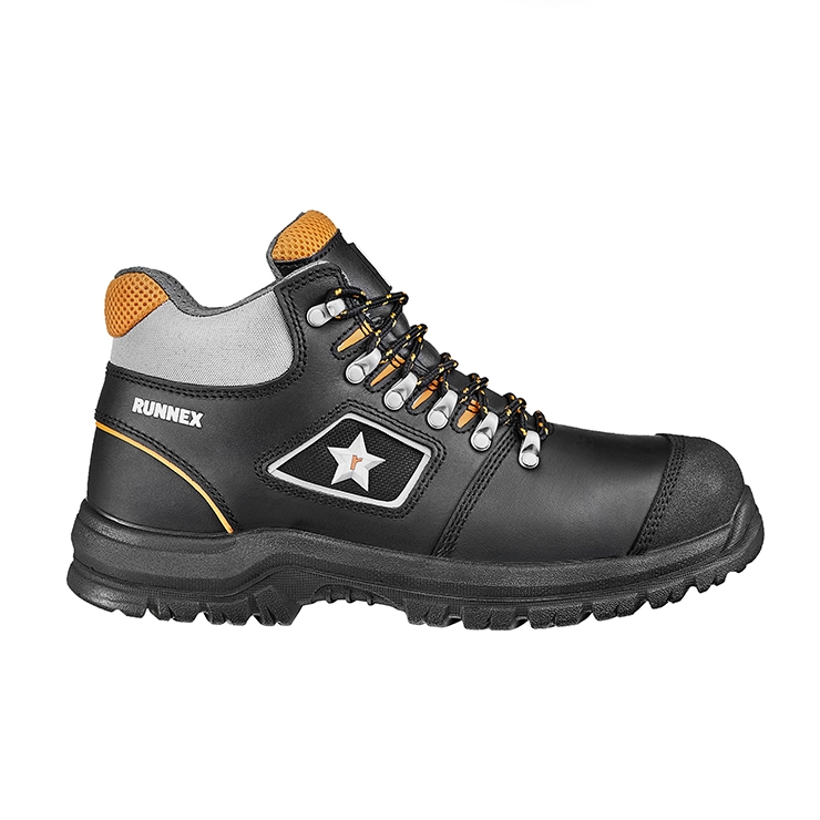 RUNNEX® S3-Sicherheitsschnürstiefel TeamStar schwarz/orange