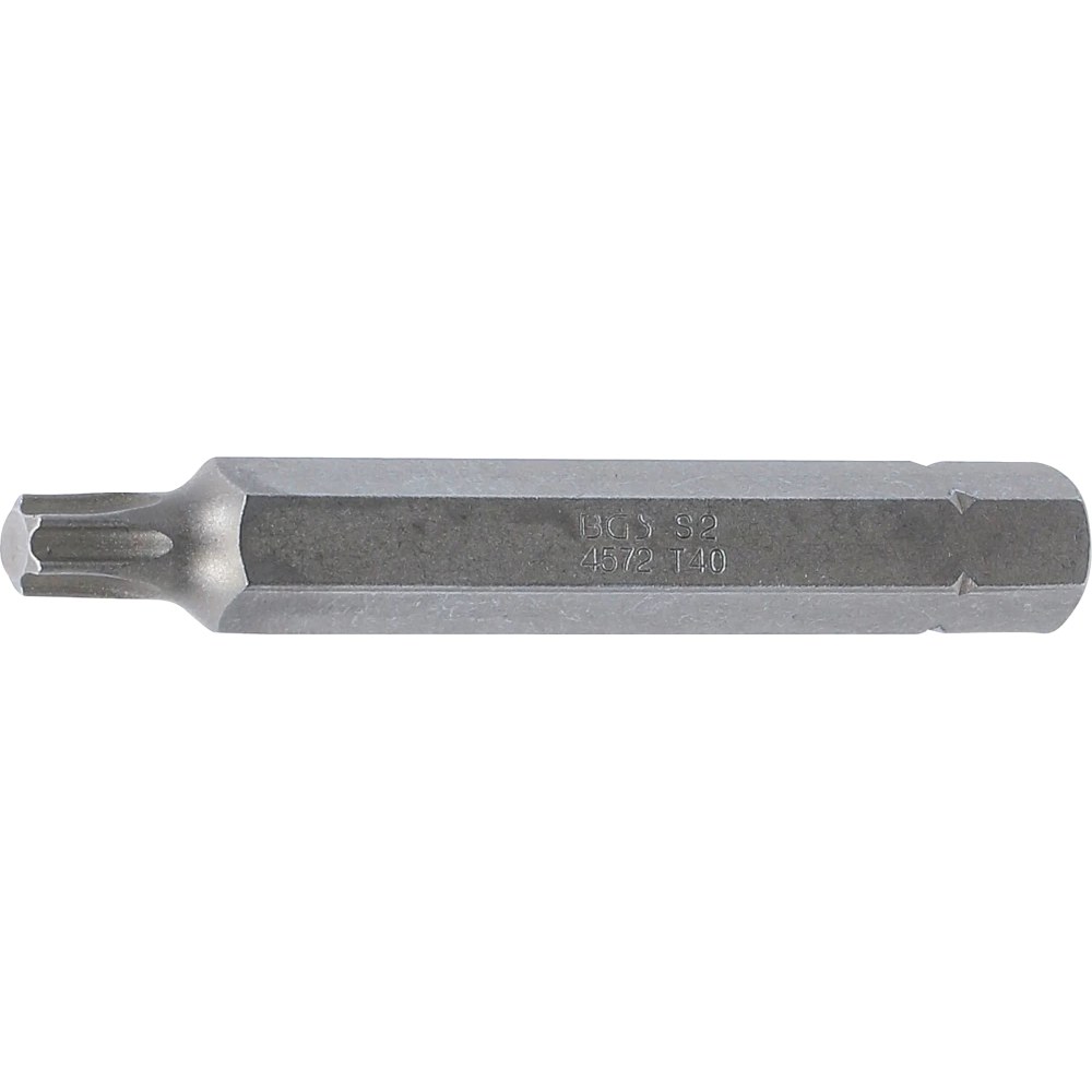 Bit, Länge 75 mm, Antrieb Außensechskant 10 mm (3/8"), T-Profil (für Torx) T40
