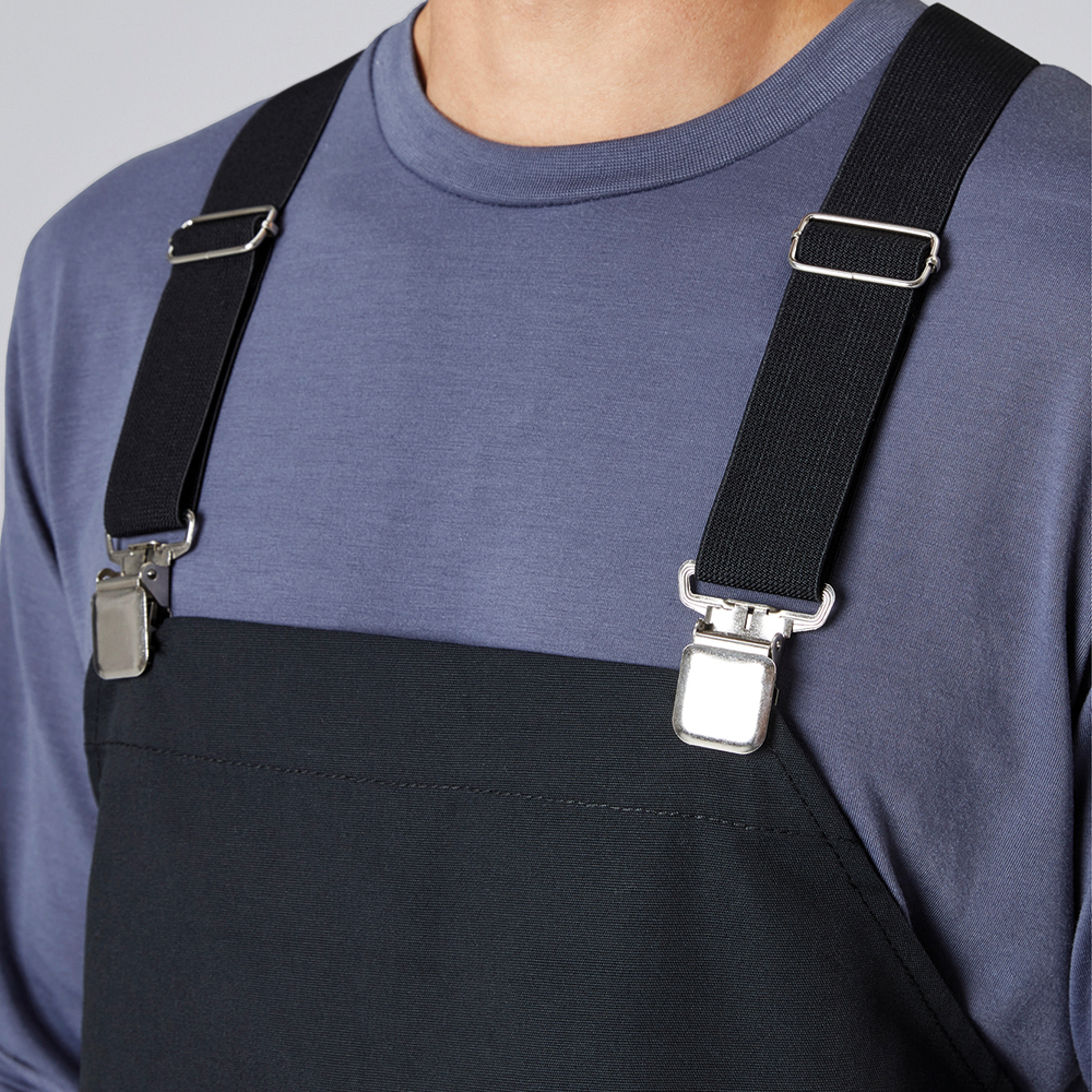 Latzschürze Casual Style mit X-Kreuzung, schwarz, B 88 x L 80 cm