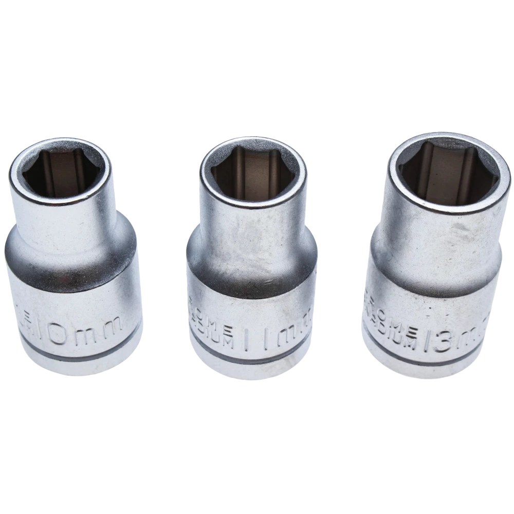 Steckschlüsseleinsatz-Satz, Antrieb 12,5 mm (1/2"), SW 10 - 11 - 13 mm, 3-tlg.