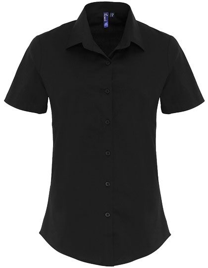 Bluse – Women´s Stretch Fit Poplin Short Sleeve Cotton Shirt