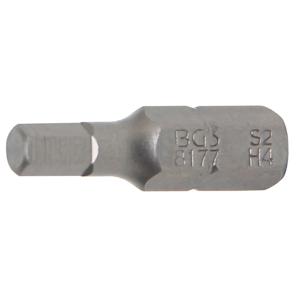Bit, Länge 25 mm, Antrieb Außensechskant 6,3 mm (1/4"), Innensechskant 4 mm